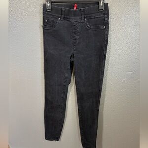 Spanx Black Skinny Jeans Small Pull On Pockets Casual Shaping Slimming Stretch